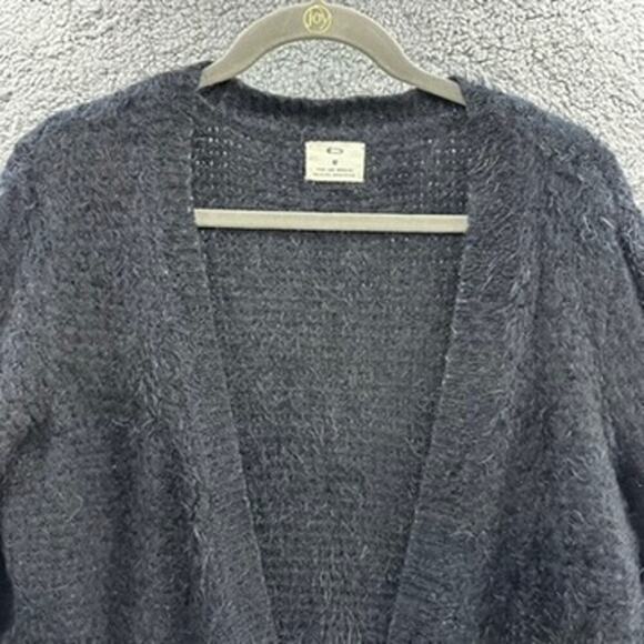 Pins & Needles Women's Medium Black Fuzzy Cardigan Open‎ Front Long Sleeves Cozy - Picture 9 of 11